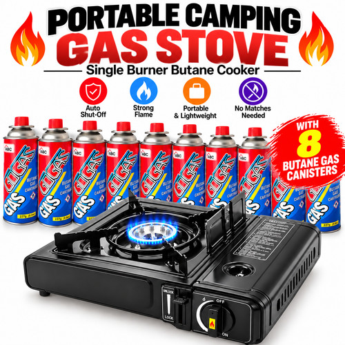 Portable camping gas - gas, stove