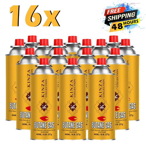 16x butane gas bottles - 16x,